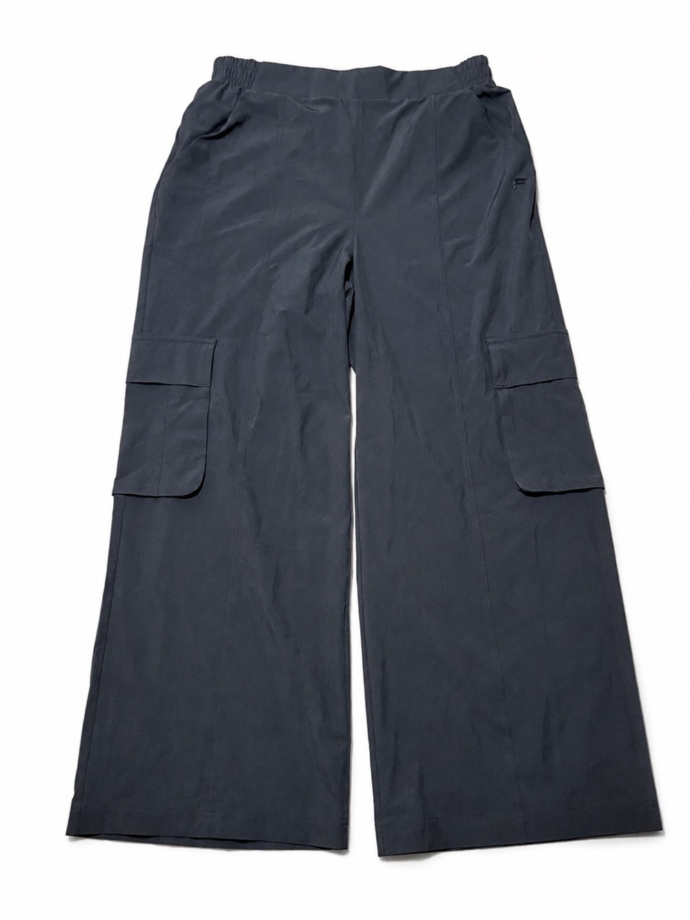 Fabletics Black Wide Leg Cargo Pants Size Large